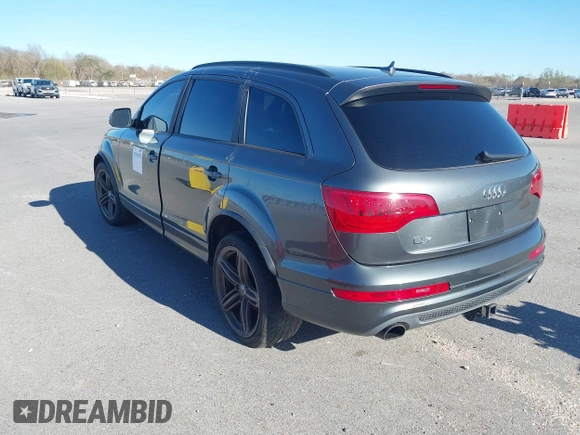 2013 Audi Q7 3.0T S line Prestige with VIN WA1DGAFE6DD009137, listed as a IAAI auction lot 41744378 with 99,060 mi miles. Bid and sale history available at carsss.com. Image 3.