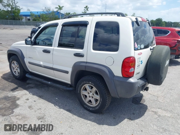 2004 Jeep Liberty Sport with VIN 1J4GK48K54W153217, listed as a IAAI auction lot 42071897 with 106,921 mi miles and . Bid and sale history available at carsss.com. Image 3.