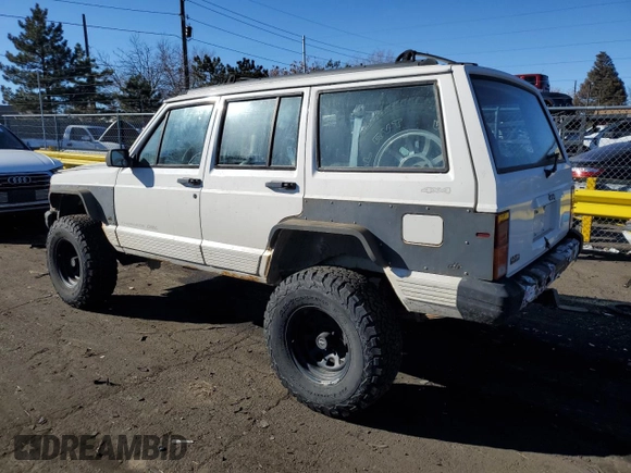1996 Jeep Cherokee Sport with VIN 1J4FJ68S7TL325967, listed as a Copart auction lot 43654245 with 204,182 mi miles and Salvage Title. Bid and sale history available at carsss.com. Image 2.