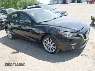 2015 Mazda 3 S Grand Touring z VIN JM1BM1M39F1270189, wystawiony jako IAAI lot #42278383 z przebiegiem 86 983 mil mil oraz . Historia ofert i sprzedaży dostępna na DreamBid. Obrazek 1.