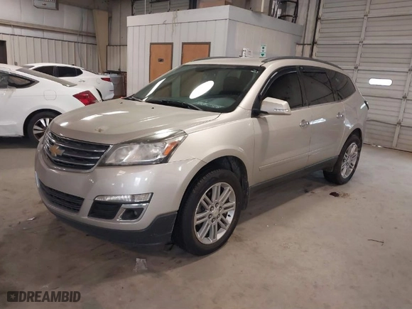 2015 Chevrolet Traverse LT with VIN 1GNKRGKD2FJ357813, listed as a IAAI auction lot 41510087 with 132,341 mi miles. Bid and sale history available at carsss.com. Image 2.