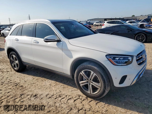 2021 Mercedes-Benz GLC 300 with VIN W1N0G8DB8MF940662, listed as a Copart auction lot 58817955 with 48,925 mi miles and Salvage title. Bid and sale history available at DreamBid. Image 4.