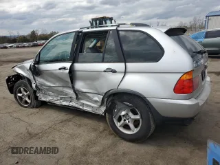 2001 BMW X5 3.0i with VIN WBAFA53561LM75340, listed as a Copart auction lot 51301545 with 0 mi miles and Salvage Title. Bid and sale history available at carsss.com. Image 2.