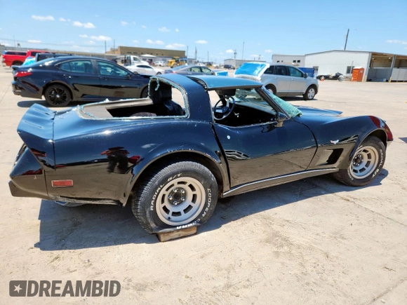 1979 Chevrolet Corvette with VIN 1Z8749S451738, listed as a Copart auction lot 59313215 with 29,000 mi miles and Salvage title. Bid and sale history available at DreamBid. Image 3.