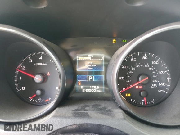 2015 Subaru Legacy 2.5i with VIN 4S3BNBA64F3018937, listed as a Copart auction lot 62325105 with 243,500 mi miles and Salvage title. Bid and sale history available at DreamBid. Image 9.