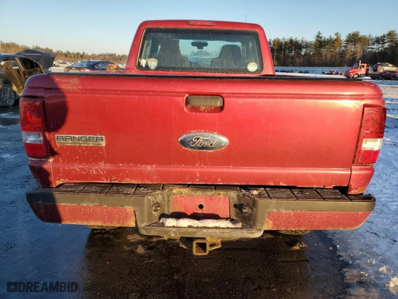 2006 Ford Ranger XL with VIN 1FTZR15E06PA71447, listed as a Copart auction lot 89256025 with 126,293 mi miles and Salvage Title. Bid and sale history available at carsss.com. Image 6.