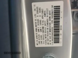 2010 Acura TSX z VIN JH4CU2F68AC028250, wystawiony jako Copart lot #58147505 z przebiegiem 94 611 mil mil oraz Szkoda całkowita • Salvage title. Historia ofert i sprzedaży dostępna na DreamBid. Obrazek 12.