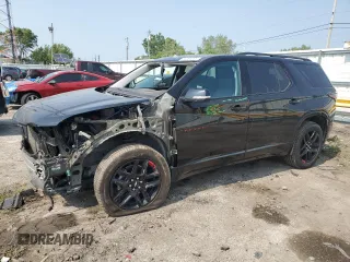 2021 Chevrolet Traverse Premier with VIN 1GNEVKKW6MJ219606, listed as a Copart auction lot 60284365 with 39,728 mi miles and Salvage title. Bid and sale history available at DreamBid. Image 1.