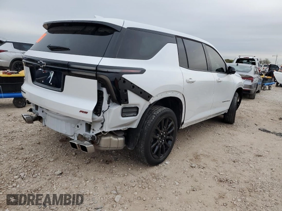 2024 Chevrolet Traverse FWD RS with VIN 1GNERLKS3RJ188667, listed as a Copart auction lot 82759394 with 0 mi miles and Salvage Title. Bid and sale history available at carsss.com. Image 3.