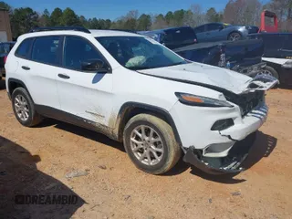 2016 Jeep Cherokee Sport with VIN 1C4PJMAB1GW111778, listed as a IAAI auction lot 41811901 with 100,474 mi miles. Bid and sale history available at carsss.com. Image 1.