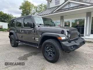 2018 Jeep Wrangler Unlimited Sport S with VIN 1C4HJXDN8JW260675, listed as a IAAI auction lot 42748800 with 179,100 mi miles and . Bid and sale history available at DreamBid. Image 1.