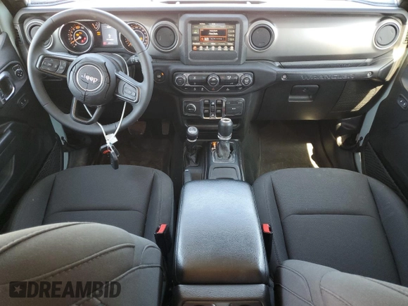 2023 Jeep Wrangler Sport S with VIN 1C4HJXDG5PW623797, listed as a Copart auction lot 66359625 with 16,518 mi miles and Salvage title. Bid and sale history available at DreamBid. Image 8.