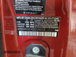 2005 Mercedes-Benz SLK 230/320 z VIN WDBWK56F45F035513, wystawiony jako Copart lot #64763345 z przebiegiem 44 139 mil mil oraz Szkoda całkowita • Salvage title. Historia ofert i sprzedaży dostępna na DreamBid. Obrazek 12.