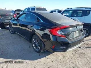 2021 Honda Civic Sedan EX-L with VIN 19XFC1F7XME013492, listed as a IAAI auction lot 41301223 with 57,873 mi miles. Bid and sale history available at carsss.com. Image 3.