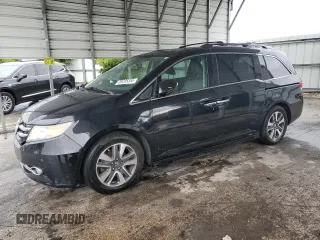 2015 Honda Odyssey Touring Elite с VIN 5FNRL5H91FB107793, выставлен на аукционе Copart как лот 59295355 с пробегом 91 910 миль миль и Списание • Salvage title. История ставок и продаж доступна на DreamBid. Изображение 1.