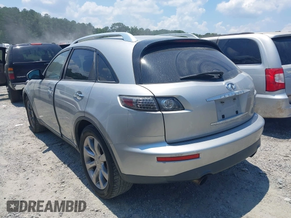 2005 Infiniti FX with VIN JNRAS08W35X203311, listed as a IAAI auction lot 42567657 with Not provided miles and . Bid and sale history available at DreamBid. Image 3.