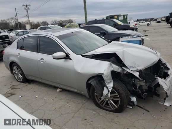 2010 Infiniti G37 x with VIN JN1CV6AR7AM252839, listed as a Copart auction lot 82555754 with 123,426 mi miles and Salvage Title. Bid and sale history available at DreamBid. Image 4.