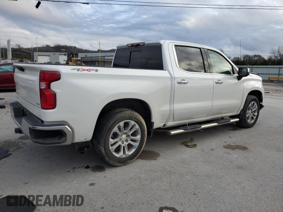 2023 Chevrolet Silverado 1500 LTZ with VIN 1GCUDGED6PZ107151, listed as a Copart auction lot 85771374 with 12,879 mi miles and Salvage Title. Bid and sale history available at carsss.com. Image 3.