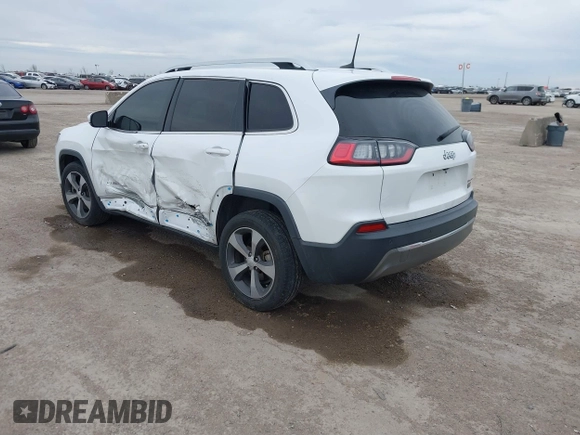 2019 Jeep Cherokee Limited with VIN 1C4PJLDB4KD346296, listed as a IAAI auction lot 41364345 with 171,855 mi miles and . Bid and sale history available at DreamBid. Image 3.