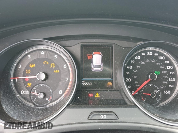 2021 Volkswagen Atlas SE with VIN 1V2LP2CA2MC535889, listed as a Copart auction lot 54493305 with 95,530 mi miles and Salvage title. Bid and sale history available at DreamBid. Image 9.