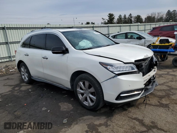 2015 Acura MDX Advance/Entertainment Pkg with VIN 5FRYD4H80FB013753, listed as a Copart auction lot 46831115 with 171,227 mi miles and Salvage Title. Bid and sale history available at carsss.com. Image 4.