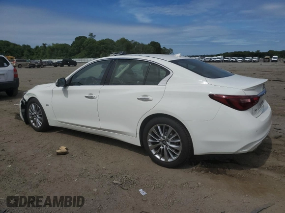 2020 Infiniti Q50 Luxe with VIN JN1EV7AR3LM250247, listed as a Copart auction lot 61791325 with 92,079 mi miles and Salvage title. Bid and sale history available at DreamBid. Image 2.
