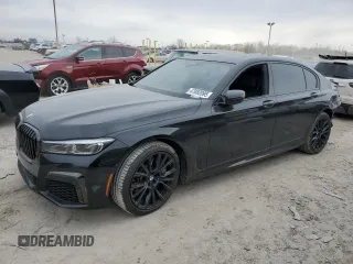 2021 BMW 7 Series 750i xDrive with VIN WBA7U2C05MCF78609, listed as a Copart auction lot 47082095 with 29,692 mi miles and Salvage title. Bid and sale history available at DreamBid. Image 1.