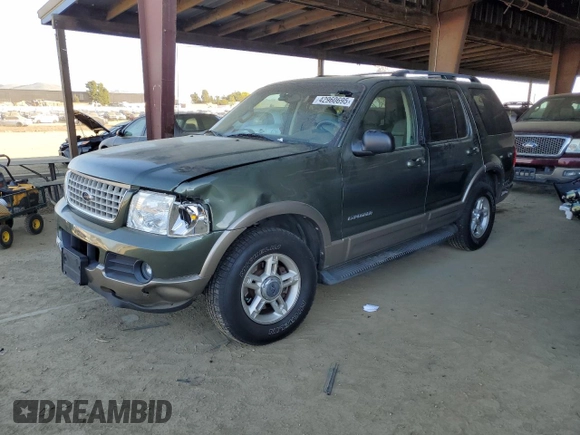 2002 Ford Explorer Eddie Bauer with VIN 1FMZU74W92ZA37349, listed as a Copart auction lot 42960695 with 206,675 mi miles and Salvage title. Bid and sale history available at DreamBid. Image 1.
