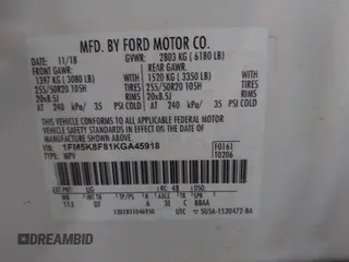 2019 Ford Explorer Limited with VIN 1FM5K8F81KGA45918, listed as a IAAI auction lot 41611883 with Not provided miles and . Bid and sale history available at DreamBid. Image 9.