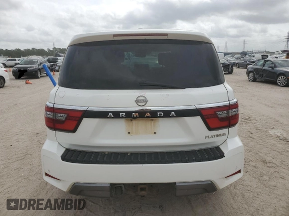 2021 Nissan Armada Platinum with VIN JN8AY2DBXM9791048, listed as a Copart auction lot 50686825 with 129,657 mi miles and Clean title. Bid and sale history available at DreamBid. Image 6.