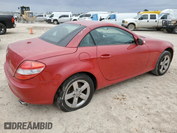 2007 Mercedes-Benz SLK 280 z VIN WDBWK54F97F140571, wystawiony jako Copart lot #46178715 z przebiegiem 204 397 mil mil oraz Szkoda całkowita • Salvage title. Historia ofert i sprzedaży dostępna na DreamBid. Obrazek 3.