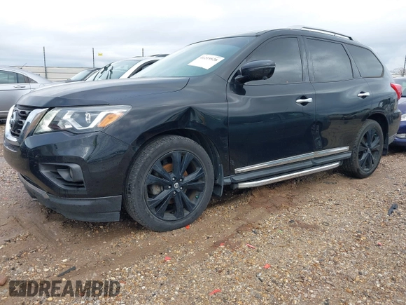 2017 Nissan Pathfinder SL with VIN 5N1DR2MM7HC667864, listed as a IAAI auction lot 41219528 with 127,240 mi miles. Bid and sale history available at carsss.com. Image 2.