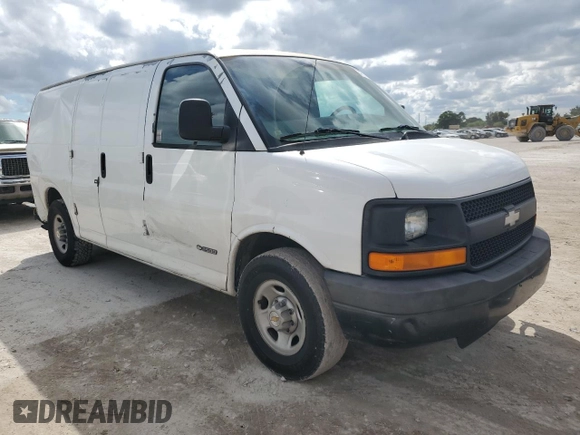 2003 Chevrolet Express Cargo with VIN 1GCGG25V031124732, listed as a Copart auction lot 47177195 with 188,841 mi miles and Salvage Title. Bid and sale history available at DreamBid. Image 4.