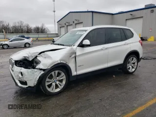 2016 BMW X3 xDrive28i with VIN 5UXWX9C58G0D63675, listed as a Copart auction lot 86893554 with 91,722 mi miles and Salvage Title. Bid and sale history available at carsss.com. Image 1.