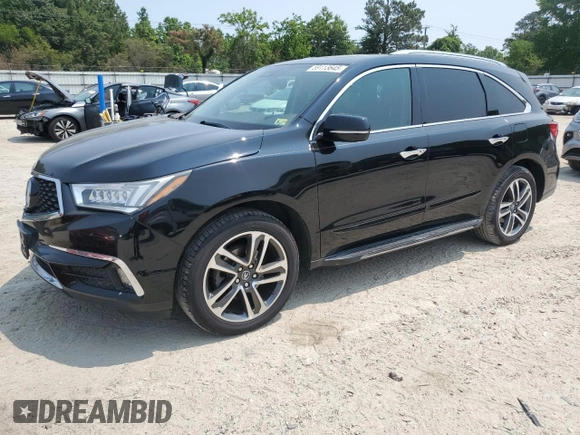 2017 Acura MDX Advance z VIN 5FRYD4H9XHB006658, wystawiony jako Copart lot #59113645 z przebiegiem 107 465 mil mil oraz Szkoda całkowita • Salvage title. Historia ofert i sprzedaży dostępna na DreamBid. Obrazek 1.