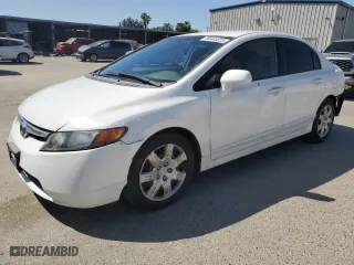 2007 Honda Civic Sdn LX with VIN 1HGFA16547L135170, listed as a Copart auction lot 54443225 with 143,675 mi miles and Salvage Title. Bid and sale history available at carsss.com. Image 1.