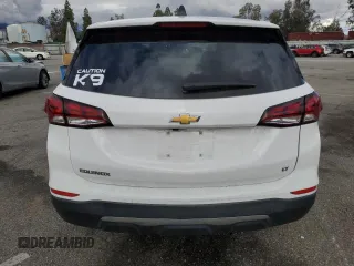 2022 Chevrolet Equinox LT with VIN 3GNAXKEV8NL195184, listed as a Copart auction lot 43875245 with 49,322 mi miles and Salvage Title. Bid and sale history available at DreamBid. Image 6.