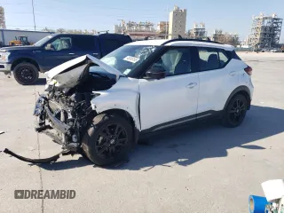 2021 Nissan Kicks SR with VIN 3N1CP5DV1ML563193, listed as a Copart auction lot 48566165 with 0 mi miles and Salvage Title. Bid and sale history available at carsss.com. Image 1.
