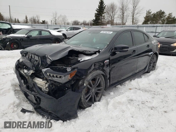 2018 Acura TLX w/A-SPEC Pkg with VIN 19UUB3F60JA801467, listed as a Copart auction lot 89246245 with 0 mi miles and Salvage Title. Bid and sale history available at carsss.com. Image 1.