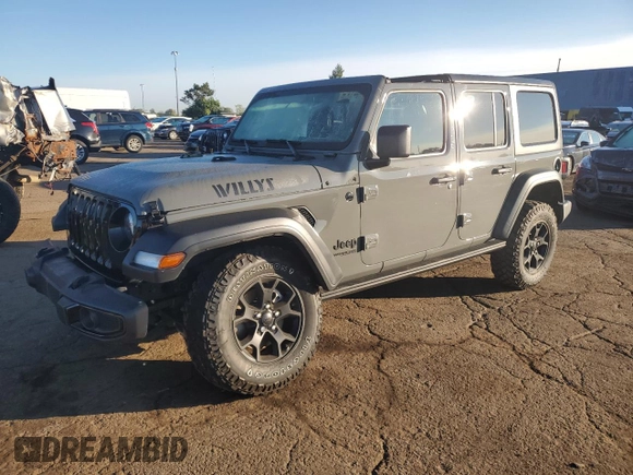 2021 Jeep Wrangler Unlimited Sport Altitude with VIN 1C4HJXDG7MW636496, listed as a Copart auction lot 69682504 with 29,752 mi miles and Salvage Title. Bid and sale history available at carsss.com. Image 1.