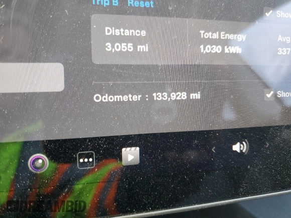 2019 Tesla Model 3 Long Range with VIN 5YJ3E1EB8KF451535, listed as a Copart auction lot 53085105 with 133,928 mi miles and Non Repairable. Bid and sale history available at DreamBid. Image 9.