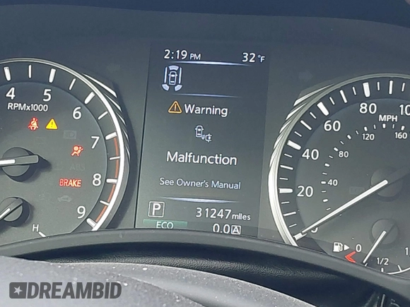 2021 Infiniti Q60 Red Sport 400 with VIN JN1FV7LKXMM530401, listed as a IAAI auction lot 41409153 with 31,247 mi miles and . Bid and sale history available at DreamBid. Image 7.