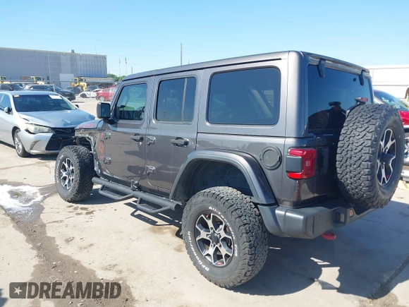 2020 Jeep Wrangler Unlimited Rubicon z VIN 1C4HJXFN0LW300344, wystawiony jako IAAI lot #41943662 z przebiegiem 59 051 mil mil oraz . Historia ofert i sprzedaży dostępna na DreamBid. Obrazek 3.