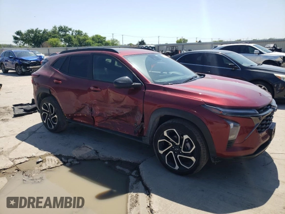 2024 Chevrolet Trax 2RS with VIN KL77LJE27RC183427, listed as a Copart auction lot 52388095 with 36,608 mi miles and Salvage Title. Bid and sale history available at DreamBid. Image 4.