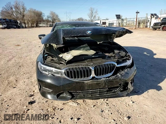 2019 BMW 3 Series 330i with VIN 3MW5R1J55K8B03545, listed as a Copart auction lot 47747775 with 0 mi miles and Salvage Title. Bid and sale history available at carsss.com. Image 10.