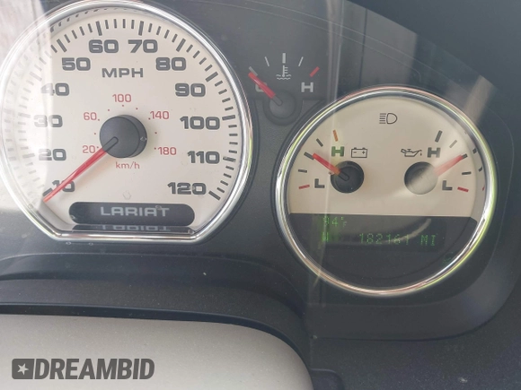 2004 Ford F-150 XLT with VIN 1FTPW12504KD06640, listed as a IAAI auction lot 42293219 with 182,161 mi miles and . Bid and sale history available at DreamBid. Image 7.