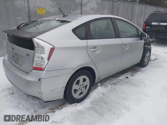 2011 Toyota Prius I with VIN JTDKN3DU7B5314551, listed as a IAAI auction lot 41195940 with 173,826 mi miles. Bid and sale history available at carsss.com. Image 4.