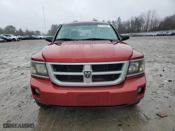 2010 Dodge Dakota Bighorn/Lonestar with VIN 1D7CW3GK9AS188579, listed as a Copart auction lot 51712185 with 198657 miles and Clean Title. Bid and sale history available at carsss.com. Image 5.