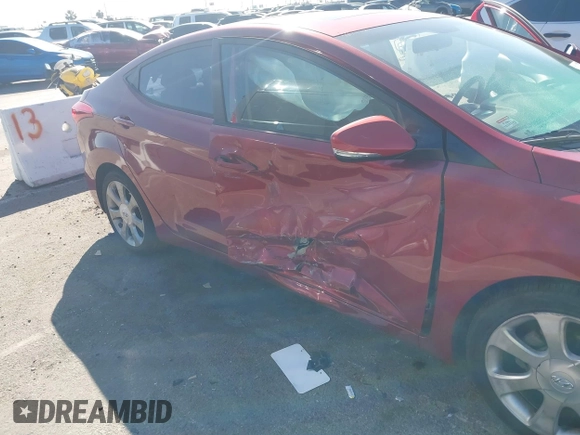 2012 Hyundai Elantra Limited with VIN KMHDH4AE4CU217166, listed as a IAAI auction lot 41754761 with 109,415 mi miles. Bid and sale history available at carsss.com. Image 6.