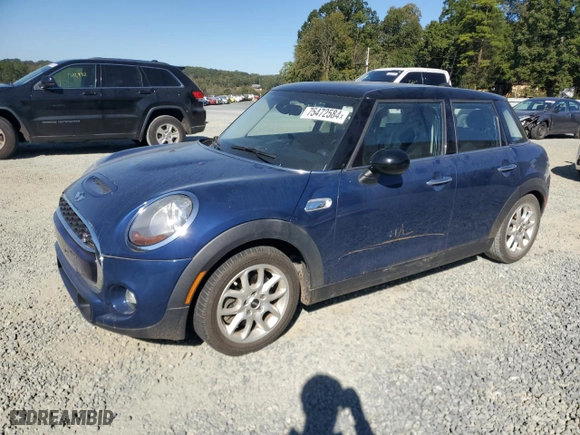 2015 MINI Cooper Hardtop 4 Door S with VIN WMWXU3C5XF2B56510, listed as a Copart auction lot 75472584 with 66,383 mi miles and Salvage Title. Bid and sale history available at carsss.com. Image 1.